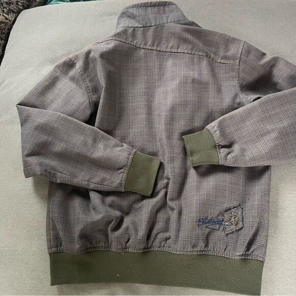 Billabong Plaid Bomber Jacket - Olive and Gray - Picture 4 of 9